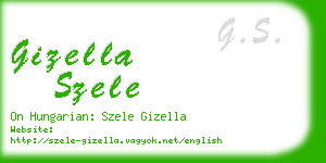 gizella szele business card